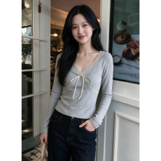 批发纯欲蕾丝花边甜美碎花内搭上衣 上新款 甜酷风 通勤风 宽松版型