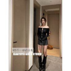 批发辣妹前后两穿氛围感纯欲镂空上衣镂空修身显瘦<b class='q'>T</b><b class='q'>恤</b> 2026秋季新款