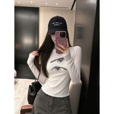 批发长袖t恤新款秋季修身<b class='q'>打底衫</b>设计感小众辣妹上衣 初秋上新 通勤风