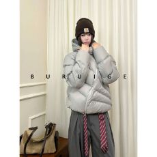 批发放射性轻量化排骨棉服男款冬季斜拉链设计感棉服保暖连帽<b class='q'>棉衣</b>