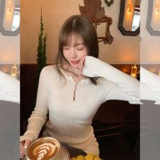 批发镂空针织打底衫女春秋冬新款毛衣<b class='q'>修身</b>设计感上衣 早秋新款 港风
