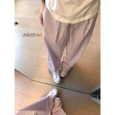 批发低腰直筒薄款凉感长裤女夏季韩系阔腿垂感宽松百搭休闲
