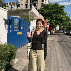 批发春秋碎花长袖开衫外套女秋<b class='q'>背心</b>吊带两新款百搭时尚显瘦