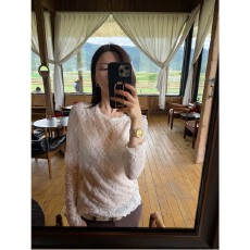 批发韩版时尚气质钩花镂空<b class='q'>花朵</b>长袖衫女秋冬打底衫新款百搭
