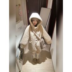 批发羊羔连帽加厚大衣皮毛<b class='q'>皮草</b>中长款宽松韩系新款<b class='q'>外套</b>毛毛