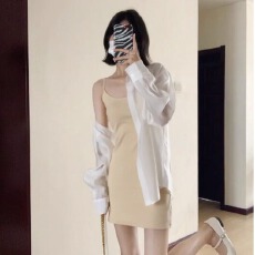 批发2026年夏季<b class='q'>新款</b>韩剧茶系穿搭别致气质辣妹吊带连衣裙