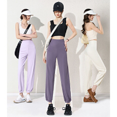 批发<b class='q'>春</b>秋季新款运动高腰收腹提臀垂感休闲打底裤女修身瑜伽束脚裤