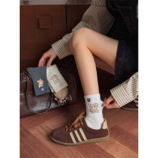 批发2025日系可爱风中筒袜女防臭抑菌卡通气球熊舒适潮袜5双