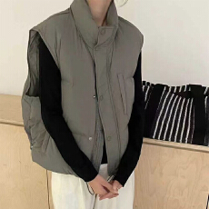 批发实体档口立领马甲女冬季2025新款韩版短款背心坎肩马甲宽松显瘦