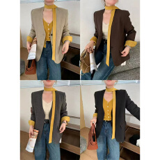 批发实体档口2025年秋季新款时尚百搭西装外套女宽松显瘦通勤<b class='q'>西服</b>上衣