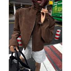 批发实体档口秋冬<b class='q'>新款</b>25韩系辣妹立领拉链<b class='q'>夹克</b>夹棉皮衣短款外套短外套