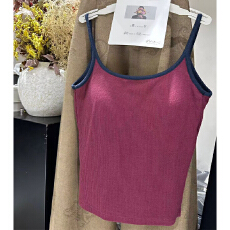 批发实力工厂时尚<b class='q'>新款</b>撞色<b class='q'>吊带</b>背心女修身美背u背内衣乳胶杯打底内搭