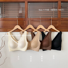批发实力工厂粉底液隐形无痕内衣女大胸显小聚拢特调深肤色<b class='q'>文胸</b>罩薄款