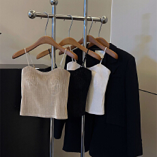 批发实力工厂吊带背心女秋季带胸垫美背<b class='q'>文胸</b>一体打底内搭上衣ins轻奢