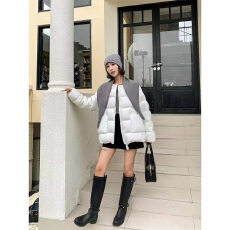 批发实体档口2025冬季新款轻薄羽绒服<b class='q'>外套女</b><b class='q'>短</b>款圆领披肩保暖防寒外套