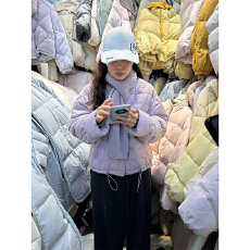 批发实体档口白鸭绒羽绒服女2025年秋冬新款保暖休闲百搭小个子外套潮