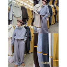 批发实体档口2025秋冬新款时尚百搭宽松<b class='q'>显瘦</b>加绒连帽开衫+休闲裤套装