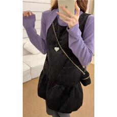 批发实体档口高级感套装女2025新款加厚背心连衣裙飘带打底衫两件套潮