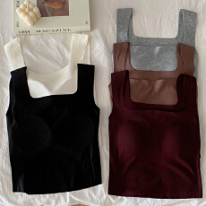 批发实力工厂冰丝运动<b class='q'>背心</b>女外穿春夏新款带胸垫美背内搭短款<b class='q'>露</b><b class='q'>脐</b>上衣