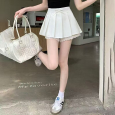 批发实体档口纯欲<b class='q'>蕾丝</b>边设计小众淑女纯色半身裙西装修身显瘦百搭裙子