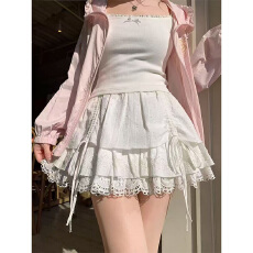 批发实体档口新款日系青春<b class='q'>甜美</b>风百搭设计感半身短裙户外减龄裙子女款