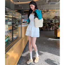 批发实力工厂新款2026夏季防走光大花边半身短裙淑女通勤外穿裙子女款