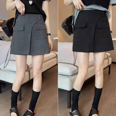 批发实体档口<b class='q'>西装</b>高端大气半身裙修身直筒不规则设计感职业高腰裙子<b class='q'>女</b>