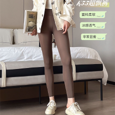 批发实力工厂超薄透气奶皮高腰提臀九分鲨鱼裤女外穿薄款瑜伽打底裤