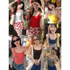 批发早秋吊带背心女休闲内搭打底带胸垫抹胸美背<b class='q'>文胸</b>一体外穿上衣