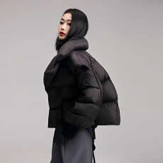 批发实力工厂西装翻领羽绒服女<b class='q'>短款</b>小个子加厚韩版宽松新款冬季外套潮