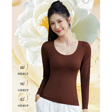 批发实力工厂冬季新款上衣内衣山茶花精油香薰打底衫冬季薄发热保暖衣