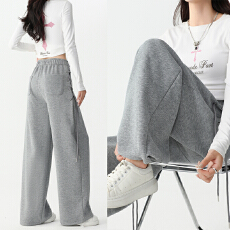 批发实力工厂超好看秋季新款侧边带运动卫<b class='q'>裤</b>女宽松慵懒风运动<b class='q'>裤</b>休闲<b class='q'>裤</b>