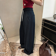 批发实力工厂加厚阔腿<b class='q'>裤</b><b class='q'>女冬</b>新款小个子宽松显瘦休闲<b class='q'>裤</b>百搭洋绒弯刀<b class='q'>裤</b>