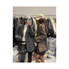 批发实体档口小香风时尚套装2025秋冬气质高级感羽绒外套<b class='q'>半身裙</b>两件套