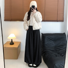 批发实力工厂温柔风花苞<b class='q'>裙裤</b><b class='q'>女</b>秋冬新款垂感软糯阔腿小个子显瘦灯笼裤