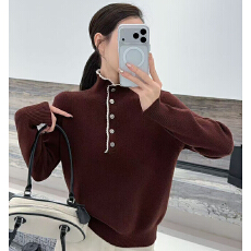 批发实力工厂蕾丝花边拼接立领加绒针织衫女25冬季新款百搭<b class='q'>打底衫</b>毛衣