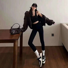 批发实力工厂云朵裤女磨毛保暖高腰<b class='q'>高</b><b class='q'>弹</b>内里水印字母腰头外穿<b class='q'>打底裤</b>子