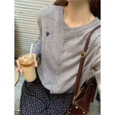 批发实体档口纯色<b class='q'>针织</b><b class='q'>开衫</b>毛衣外套女2025秋季新款慵懒风宽松显瘦上衣