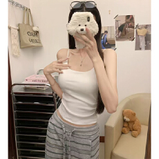 批发实力工厂2025秋冬季德绒加厚保暖吊带背心女带胸垫内搭打底上衣潮