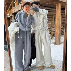 批发实体档口气质套装百搭连帽长袖卫衣高腰显瘦长裤休闲运动两件套<b class='q'>女</b>