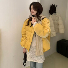 批发实体档口韩系温柔羽绒服女2025冬季新款小个子宽松保暖气质面包服