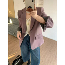 批发实体档口25秋冬新款老钱风高级感<b class='q'>西装外套</b>女气质宽松显瘦西服上衣