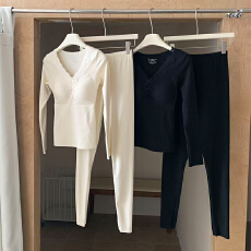 批发实力工厂<b class='q'>蕾丝</b>边V领保暖衣女冬季羊绒桑蚕丝内衣秋衣秋裤打底<b class='q'>套装</b>