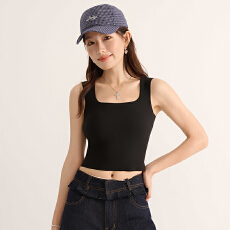 批发实力工厂吊带背心女冬新款<b class='q'>文胸</b>一体内搭无袖保暖上衣带胸垫打底衣