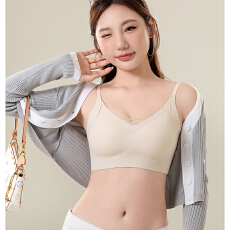 批发实力工厂小胸聚拢内衣蕾丝拼接云感文胸收副乳无痕防下垂抹胸美背