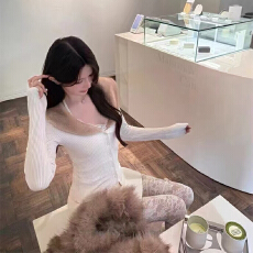 批发实体档口甜美蕾丝挂脖吊带背心针织毛领温柔纯欲开衫打底衫套装女