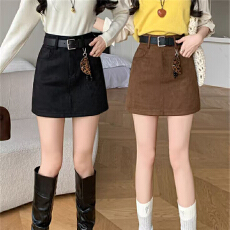 批发实体档口新款怀旧高腰包臀洋气半身短裙小个子穿搭<b class='q'>显瘦</b>复古裙子女