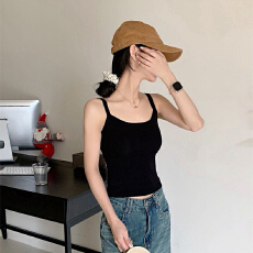 批发实力工厂免穿<b class='q'>文胸</b>细吊带打底背心内搭遮副乳日常居家外穿美背女款