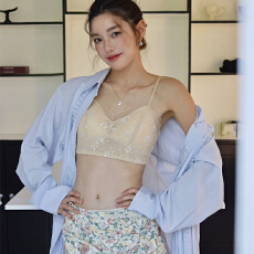 批发实力工厂蕾丝短款美背衣架吊带女薄杯<b class='q'>聚拢</b>固定杯内衣性感无痕<b class='q'>文胸</b>