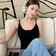 批发实力工厂后背镂空吊带背心女内搭带胸垫文胸一体美背挂脖<b class='q'>内衣</b>上衣